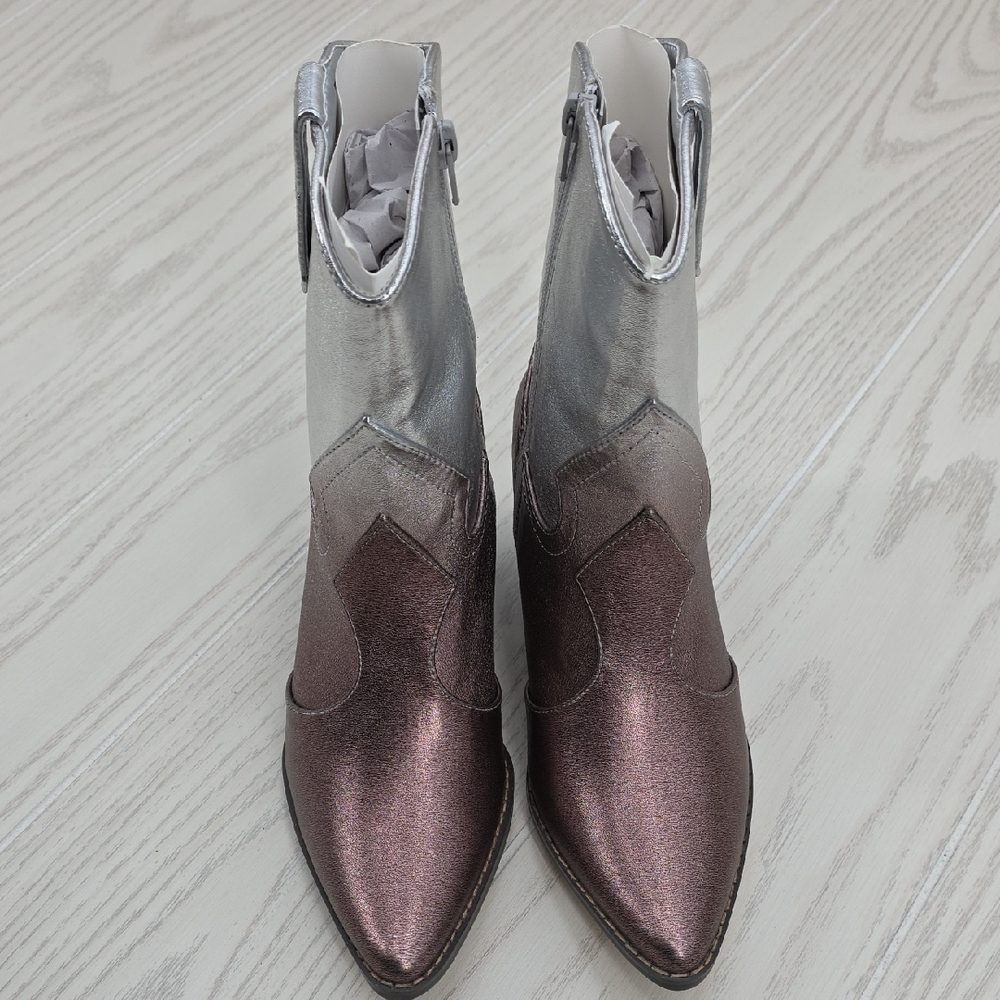 Coconuts Matisse Bambi Western Boots Silver Ombre 6.5M